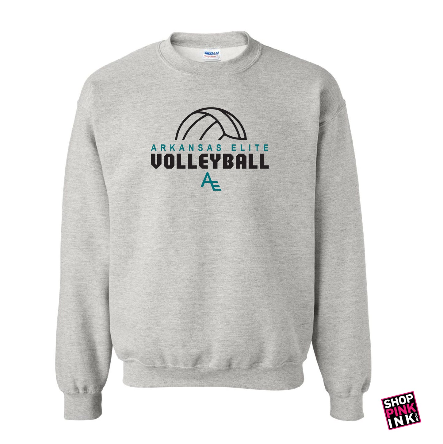 Arkansas Elite Volleyball - Volleyball Outline - Crewneck - 23251