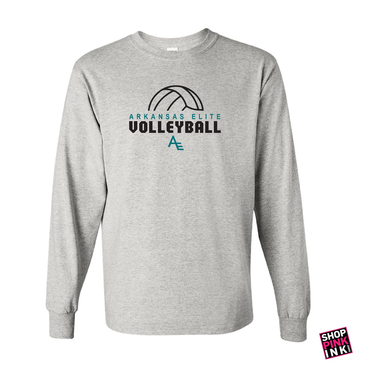 Arkansas Elite Volleyball - Volleyball Outline - Long Sleeve - 23251