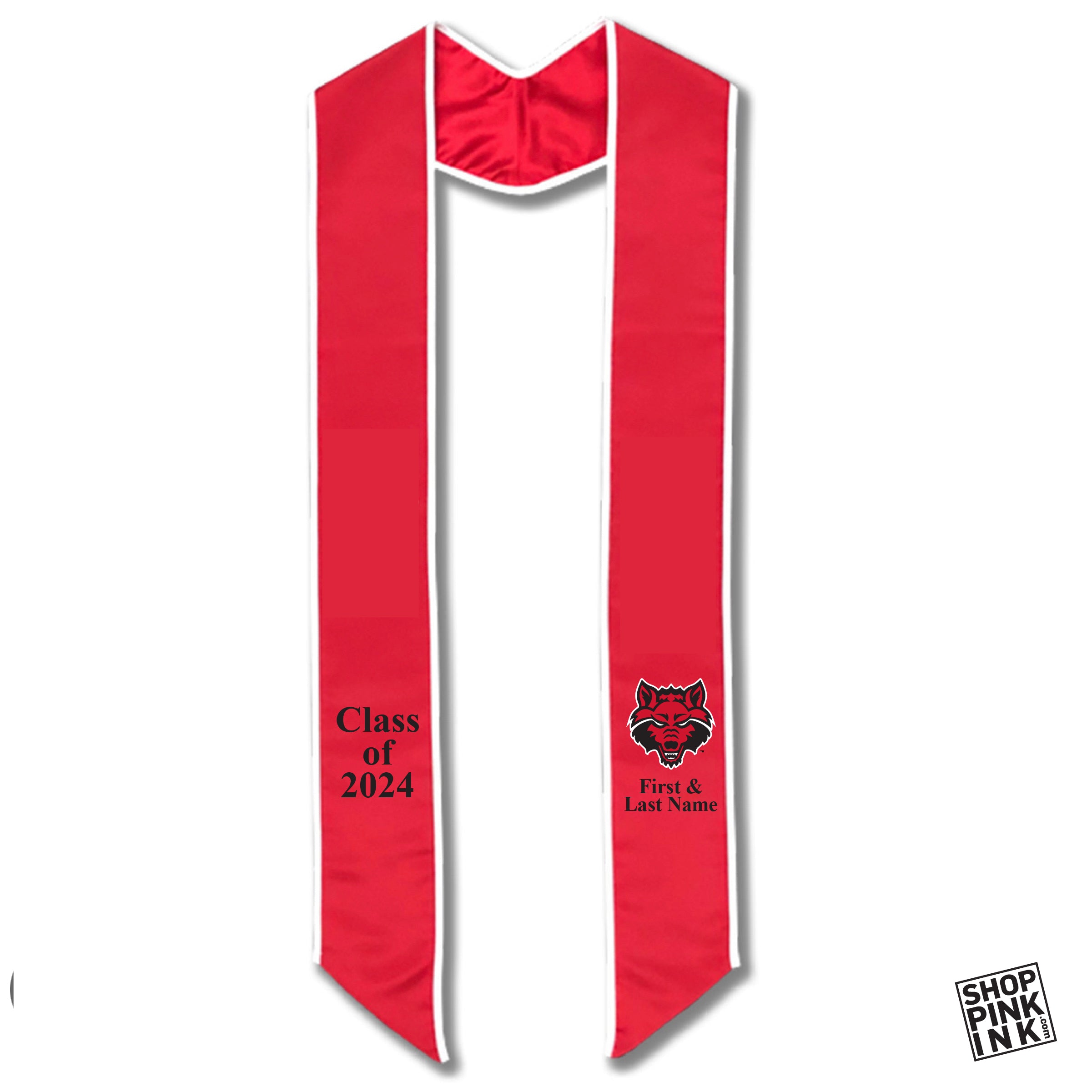 ASTATE Graduation Stole Shop Pink Ink