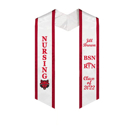 ASTATE - College of Nursing and Health Professionals - Graduation Stole - Howl Logo