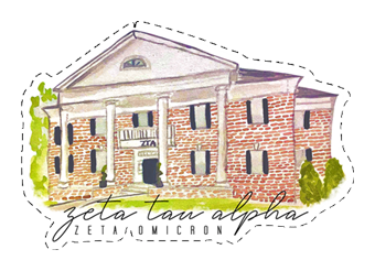 Zeta Tau Alpha House Sticker