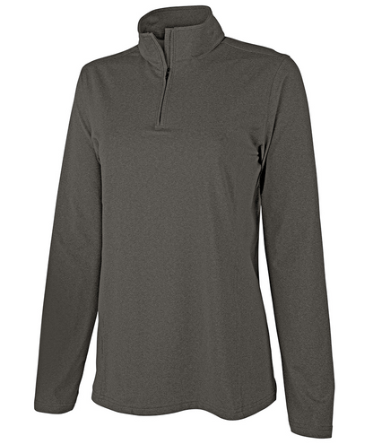 WOMEN'S HEATHERED ECO-LOGIC STRETCH QUARTER ZIP