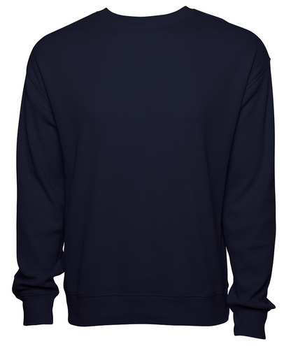 LIGHTWEIGHT WAFFLE CREW NECK SWEATSHIRT