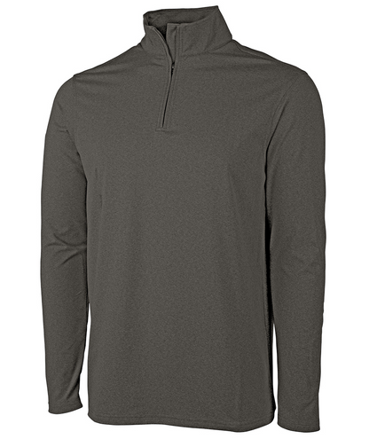 MEN'S HEATHERED ECO-LOGIC STRETCH QUARTER ZIP