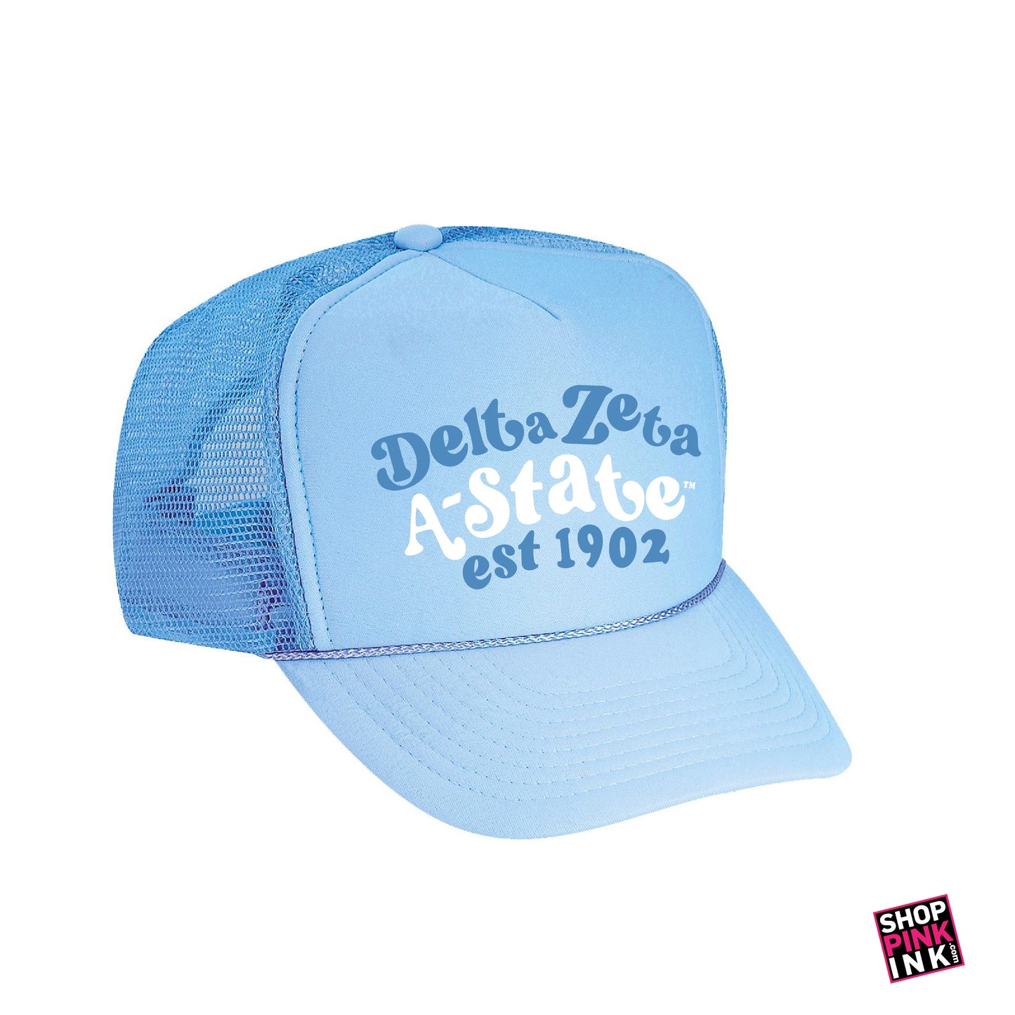 Delta Zeta - Blue Wavy Hat - PI 23399