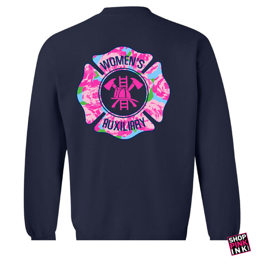 Copy of Jonesboro Firefighters Women's Auxiliary - Floral Maltese - Youth Crewneck - 22904