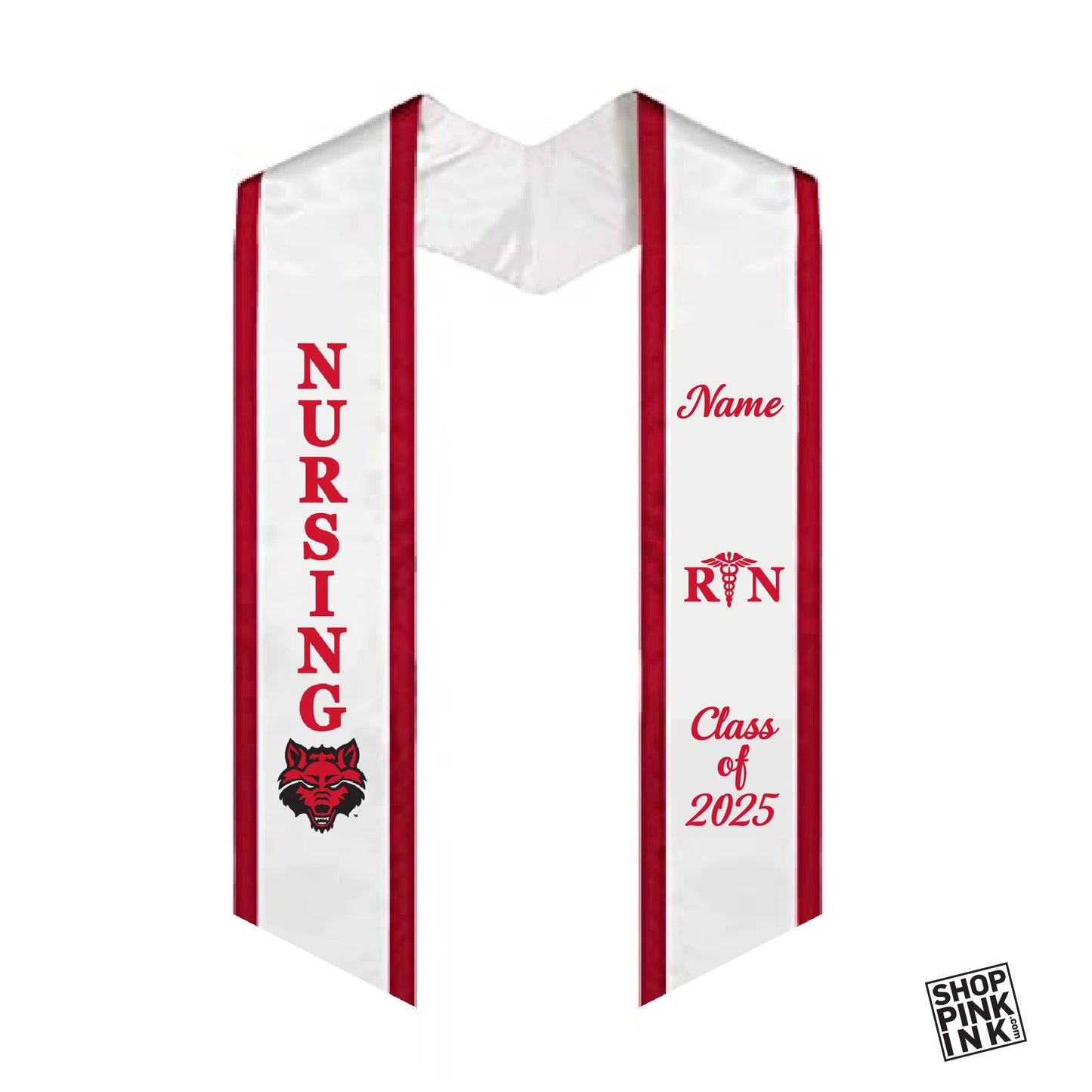 ASTATE - College of Nursing and Health Professionals - Graduation Stole - Howl Logo