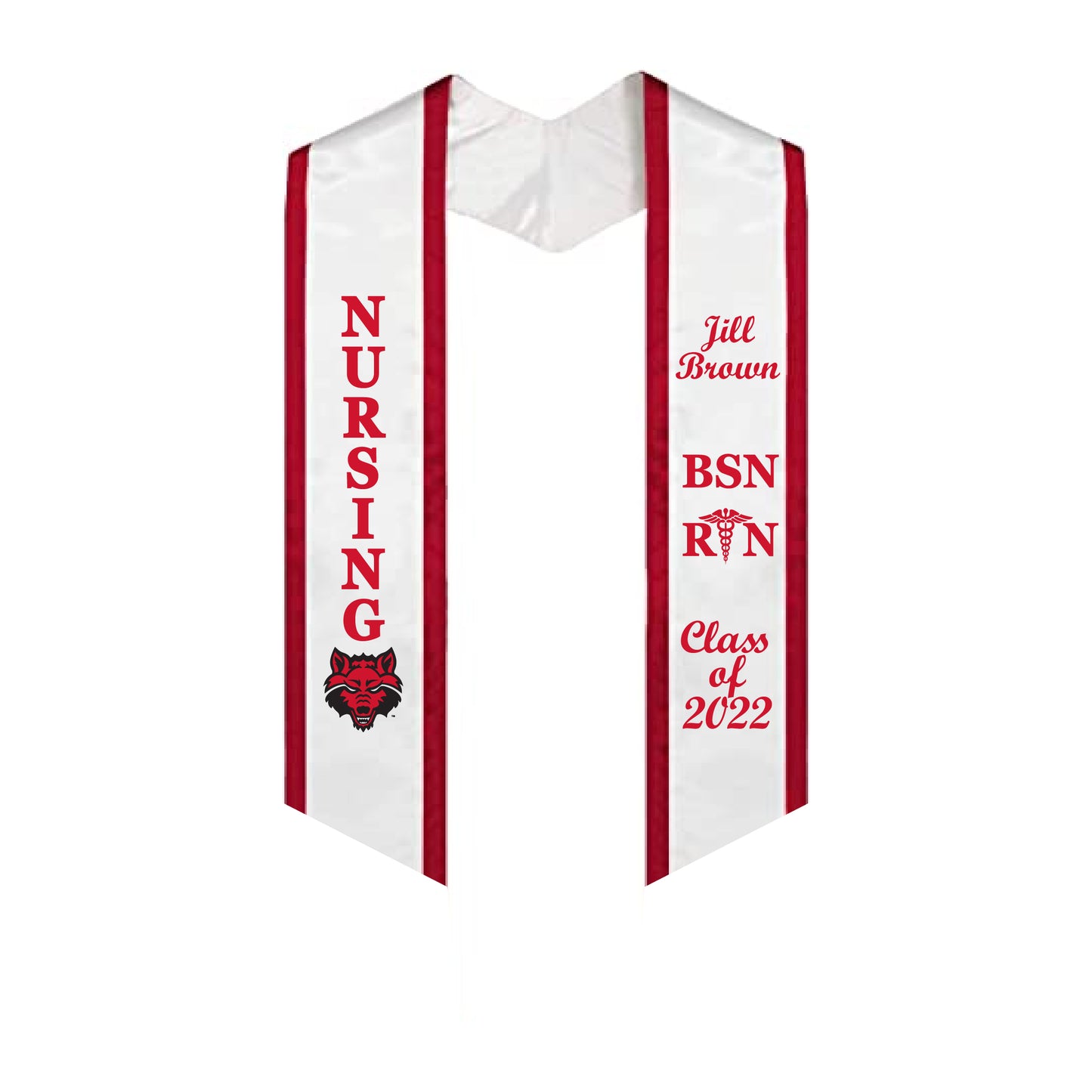 ASTATE College of Nursing and Health Professionals - Graduation Stole - Howl Logo