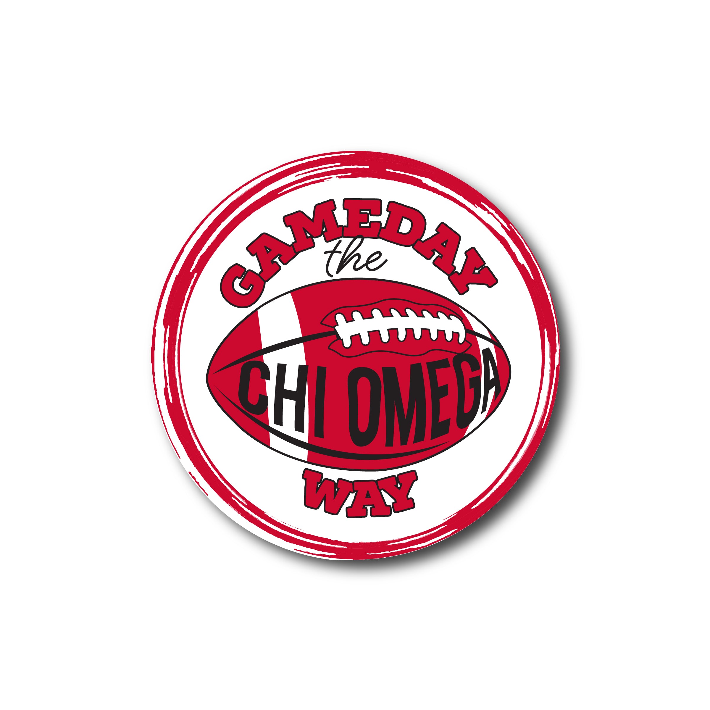 Football Gameday The Chi Omega Way Button PI 21179