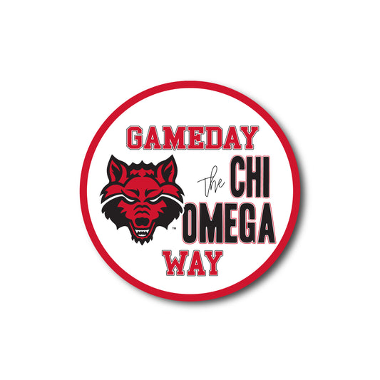 Gameday The Chi Omega Way - Button - PI 21178