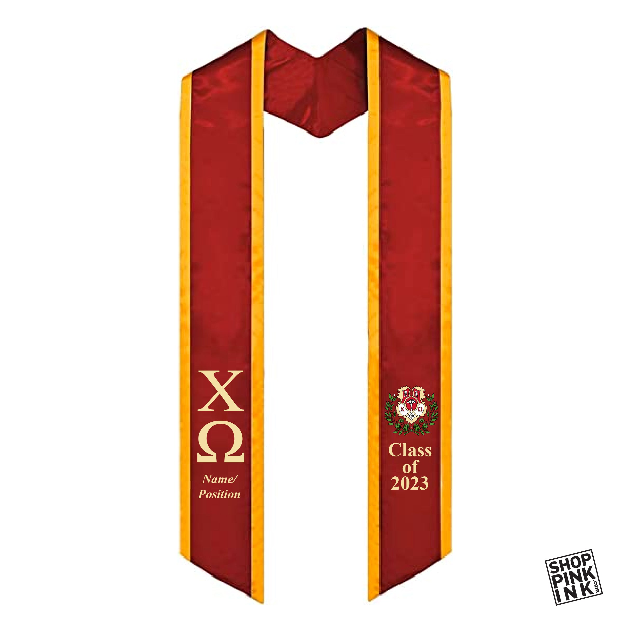 Chi Omega Graduation Stole