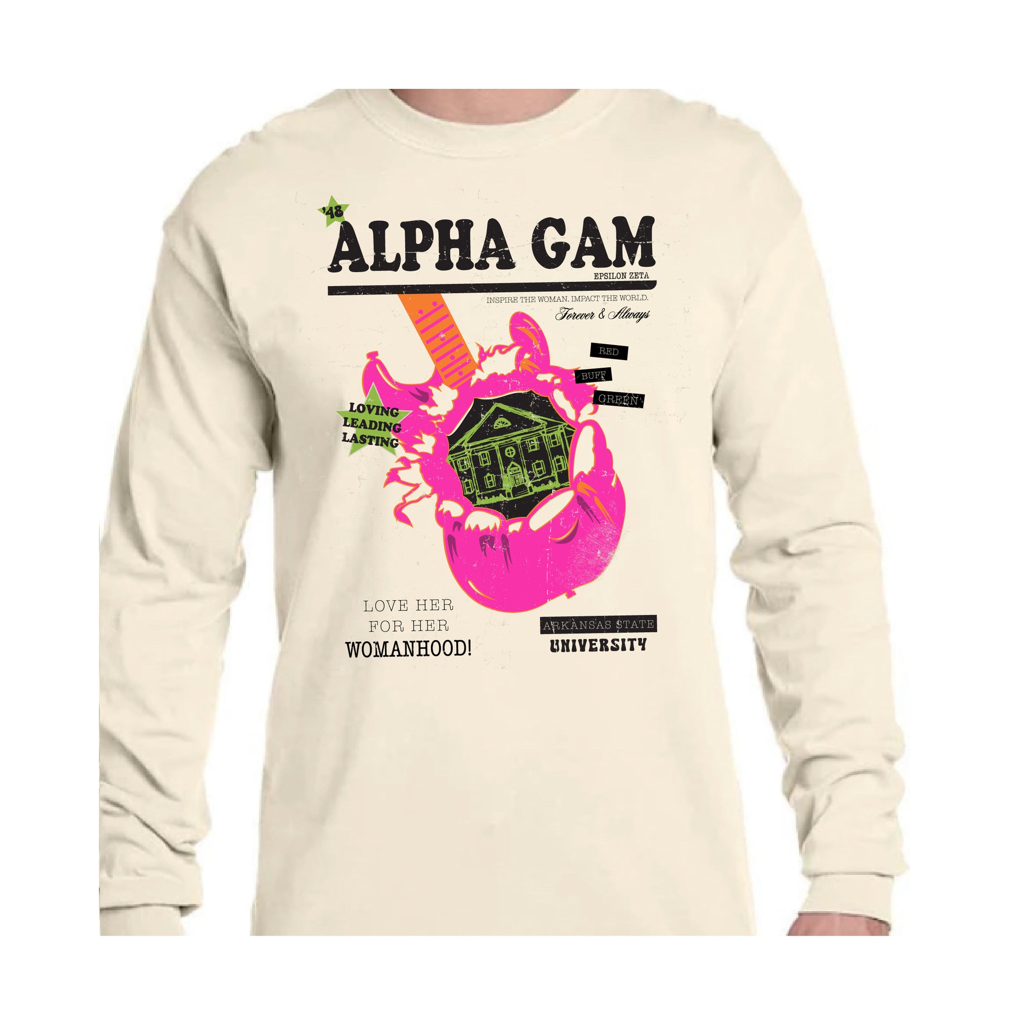 Alpha Gamma Delta - Guitar Long Sleeve - PI 21478