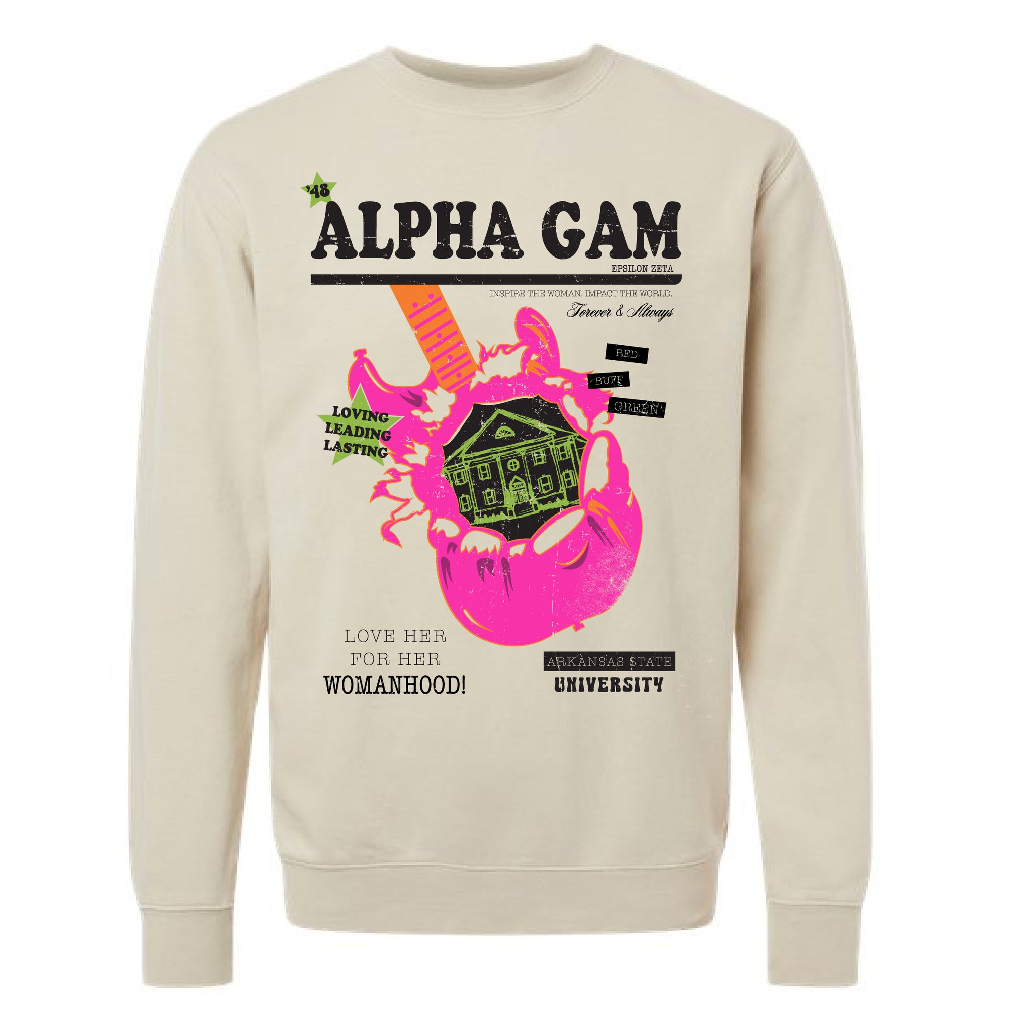 Alpha Gamma Delta - Guitar Crewneck - PI 21478