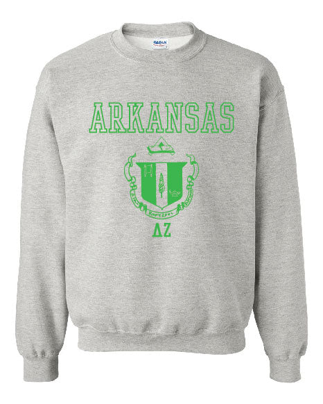 Delta Zeta - Arkansas Crest Sweatshirt - PI 1095